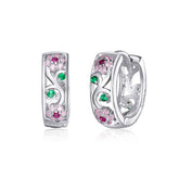 Floral Hoop Earrings